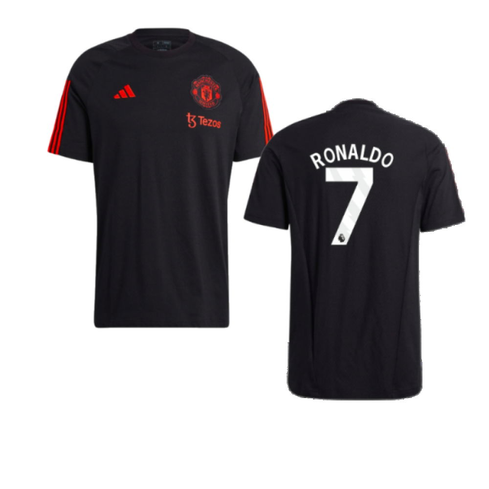 2023-2024 Man Utd Training Tee (Black) (Ronaldo 7)