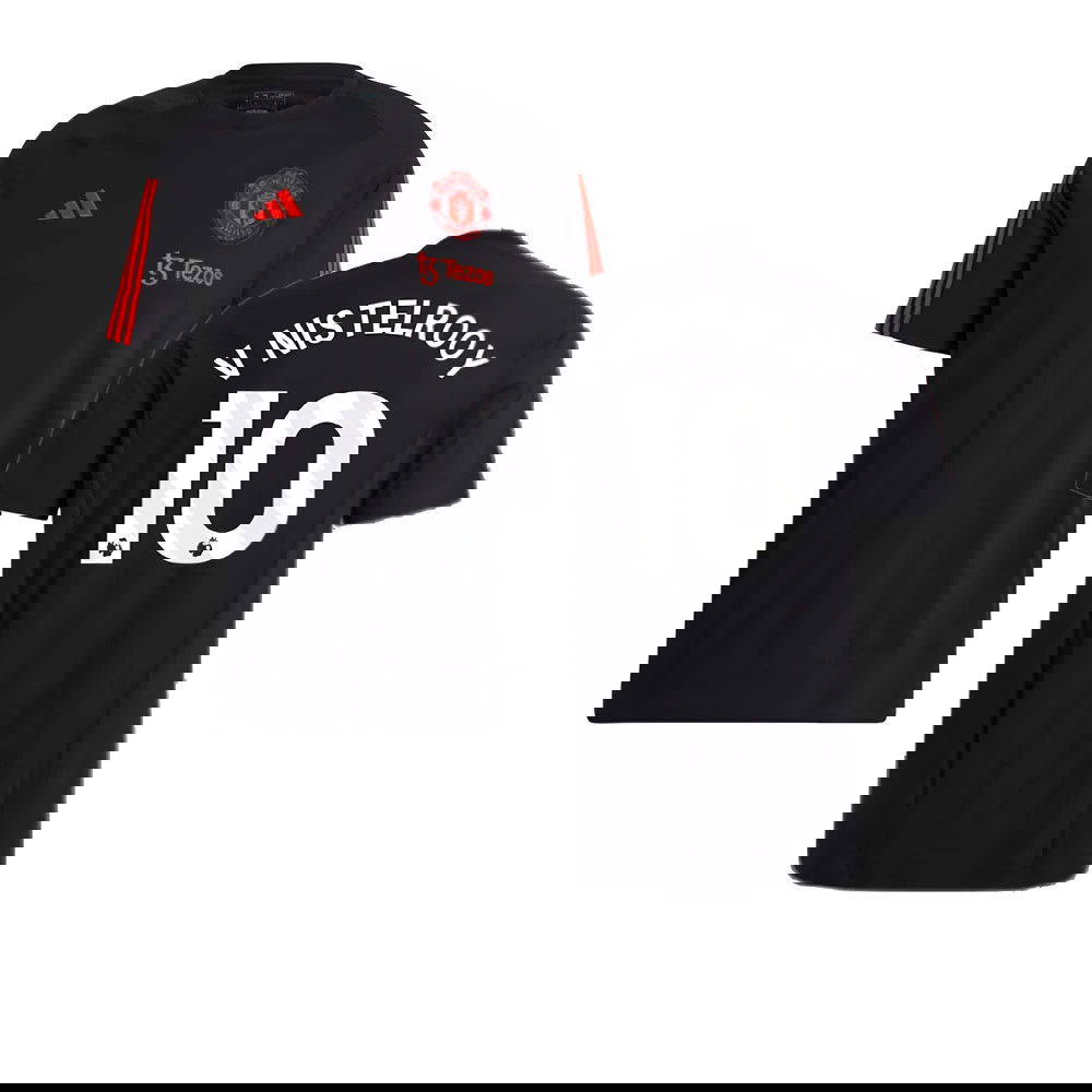 2023-2024 Man Utd Training Tee (Black) (V Nistelrooy 10)