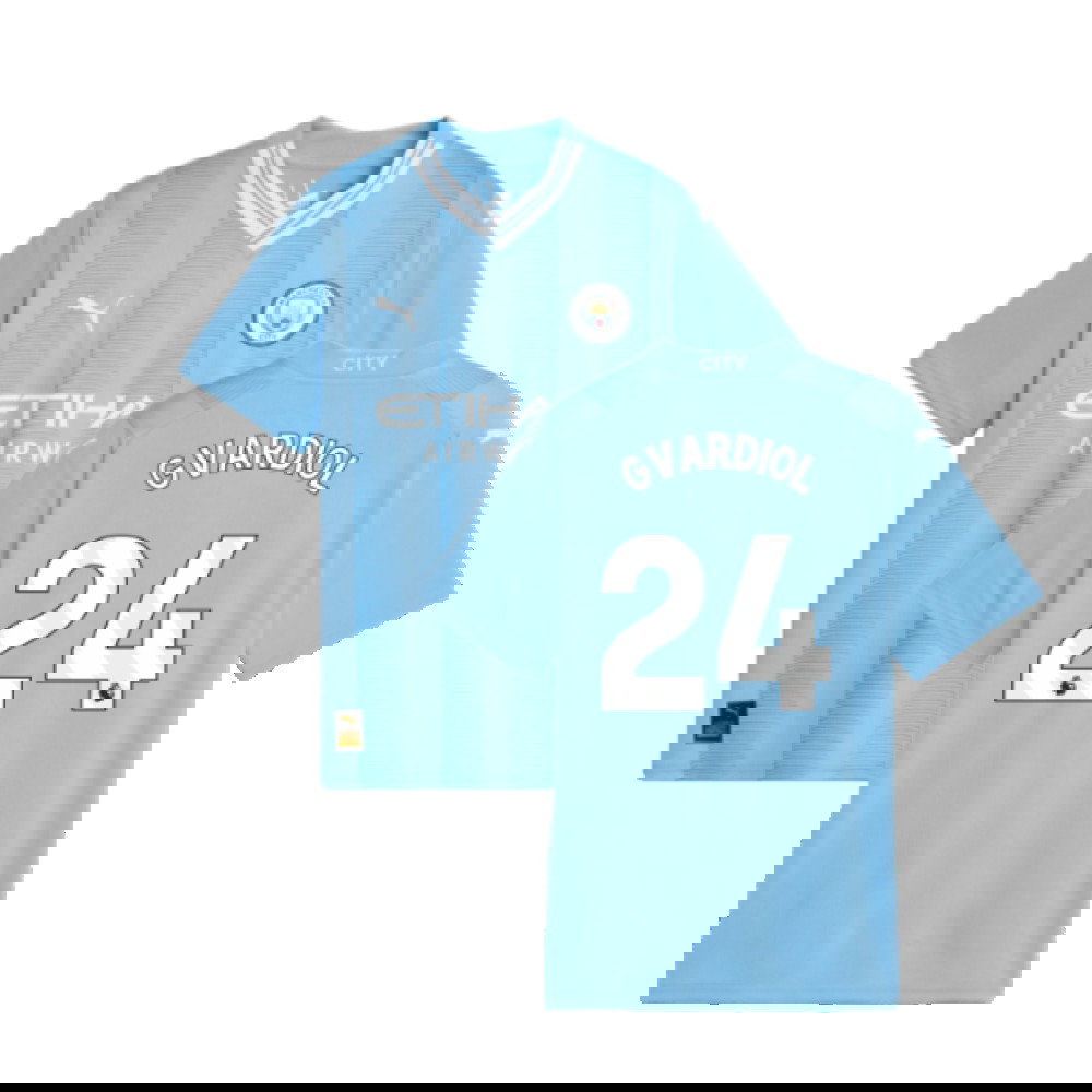 2023-2024 Man City Home Shirt (Kids) (Gvardiol 24)