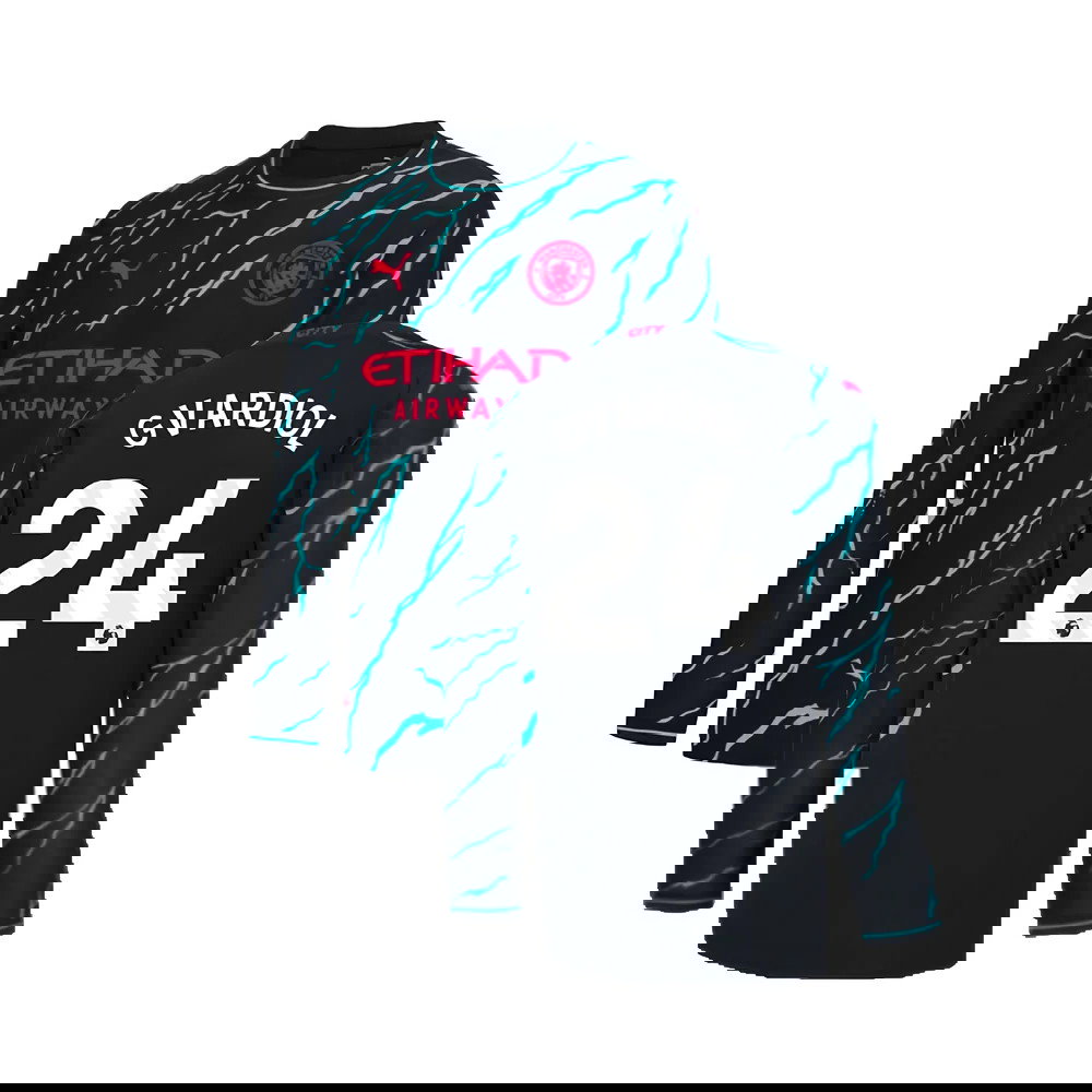 2023-2024 Man City Long Sleeve Third Shirt (Gvardiol 24)