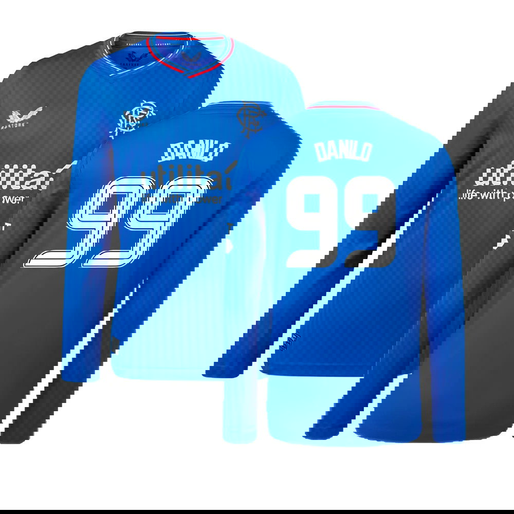 2023-2024 Rangers Long Sleeve Home Shirt (Kids) (Danilo 99)