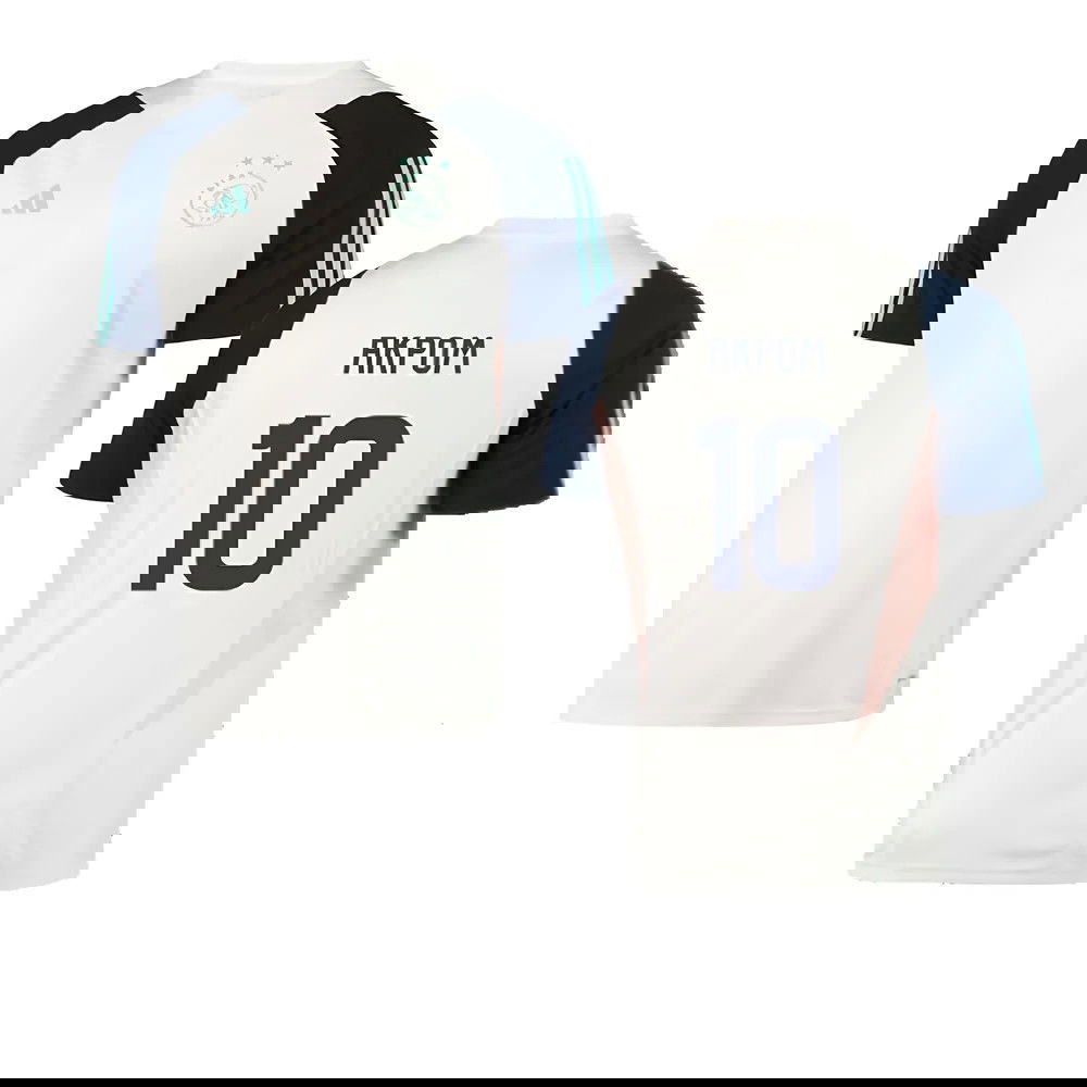 2023-2024 Ajax Training Jersey (White) (Akpom 10)