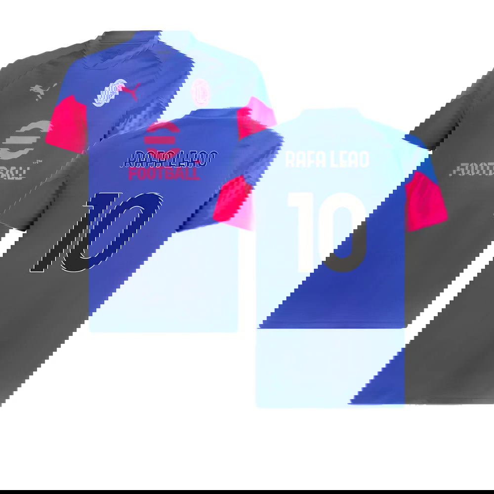 2023-2024 AC Milan Training Jersey (Royal Sapphire) (Rafa Leao 10)