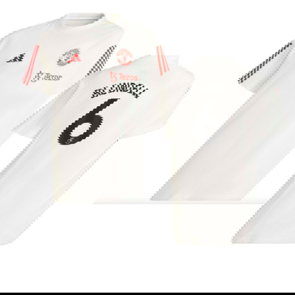 2023-2024 Man Utd Training Tee (White) - Kids (Blundell 6)