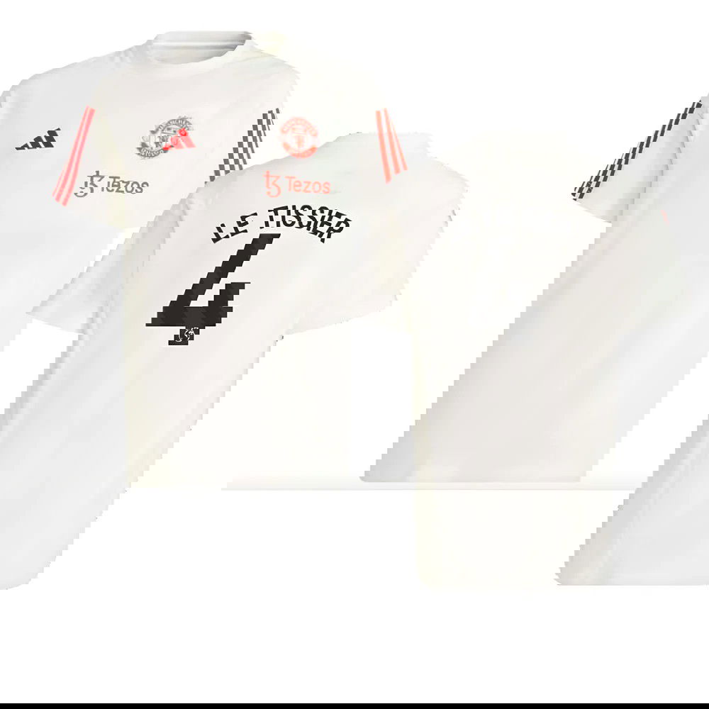 2023-2024 Man Utd Training Tee (White) - Kids (Le Tissier 4)