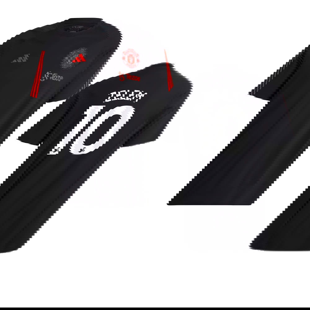 2023-2024 Man Utd Training Tee (Black) (Zelem 10)