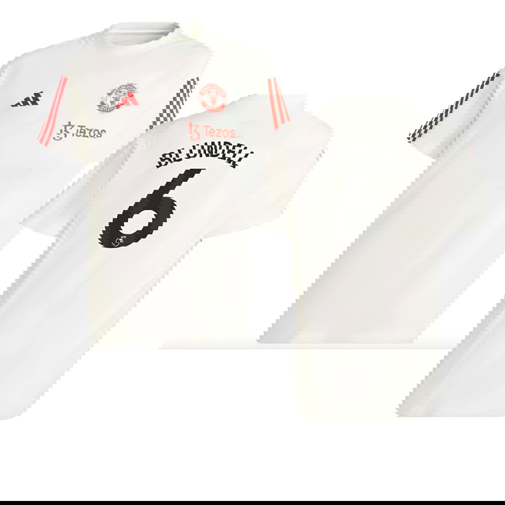 2023-2024 Man Utd Training Tee (White) - Kids (Blundell 6)
