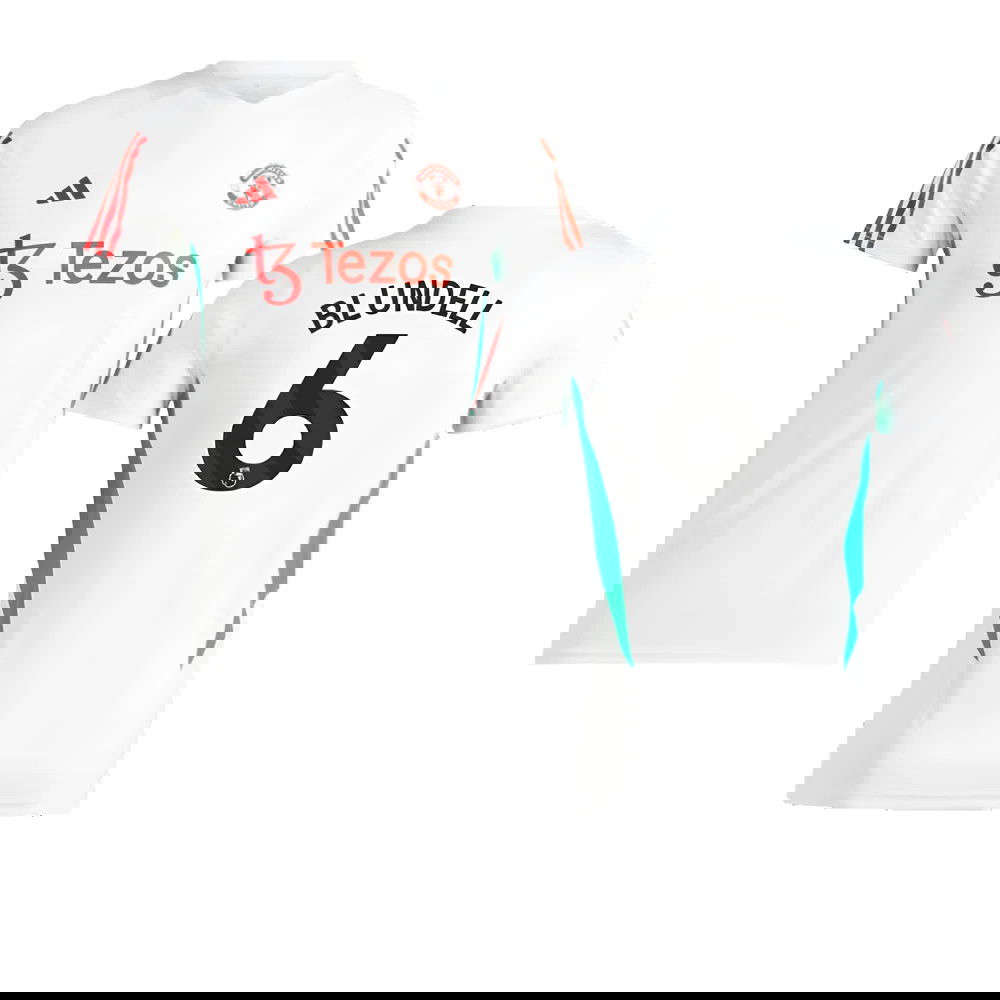 2023-2024 Man Utd Training Jersey (White) - Ladies (Blundell 6)