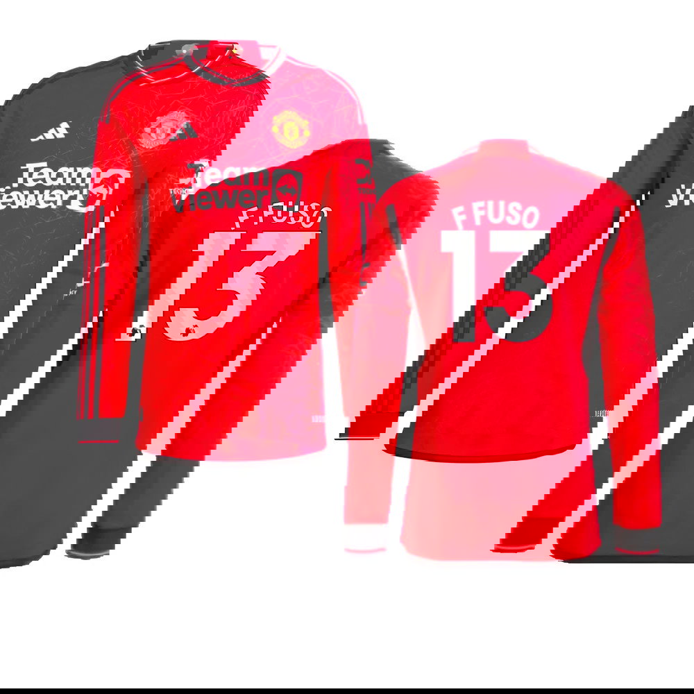 2023-2024 Man Utd Long Sleeve Home Shirt (F Fuso 13)