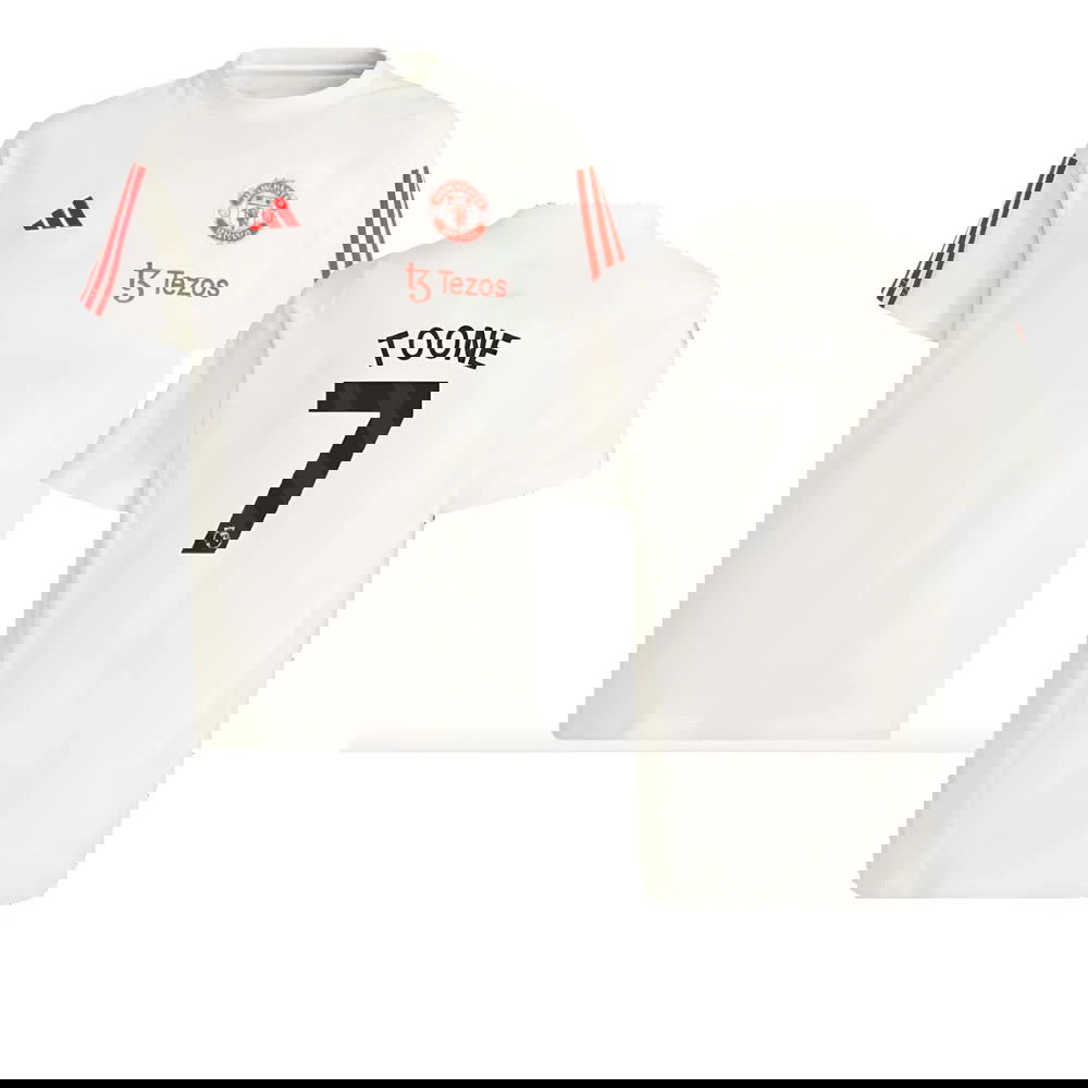 2023-2024 Man Utd Training Tee (White) - Kids (Toone 7)