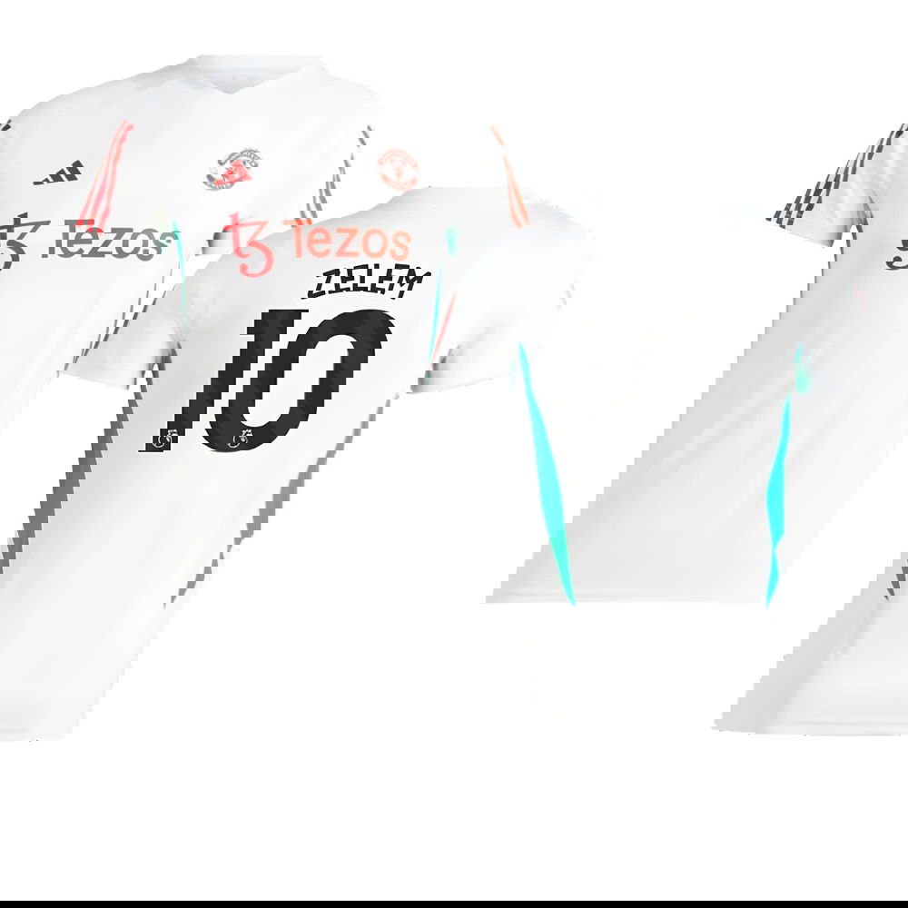 2023-2024 Man Utd Training Jersey (White) - Ladies (Zelem 10)