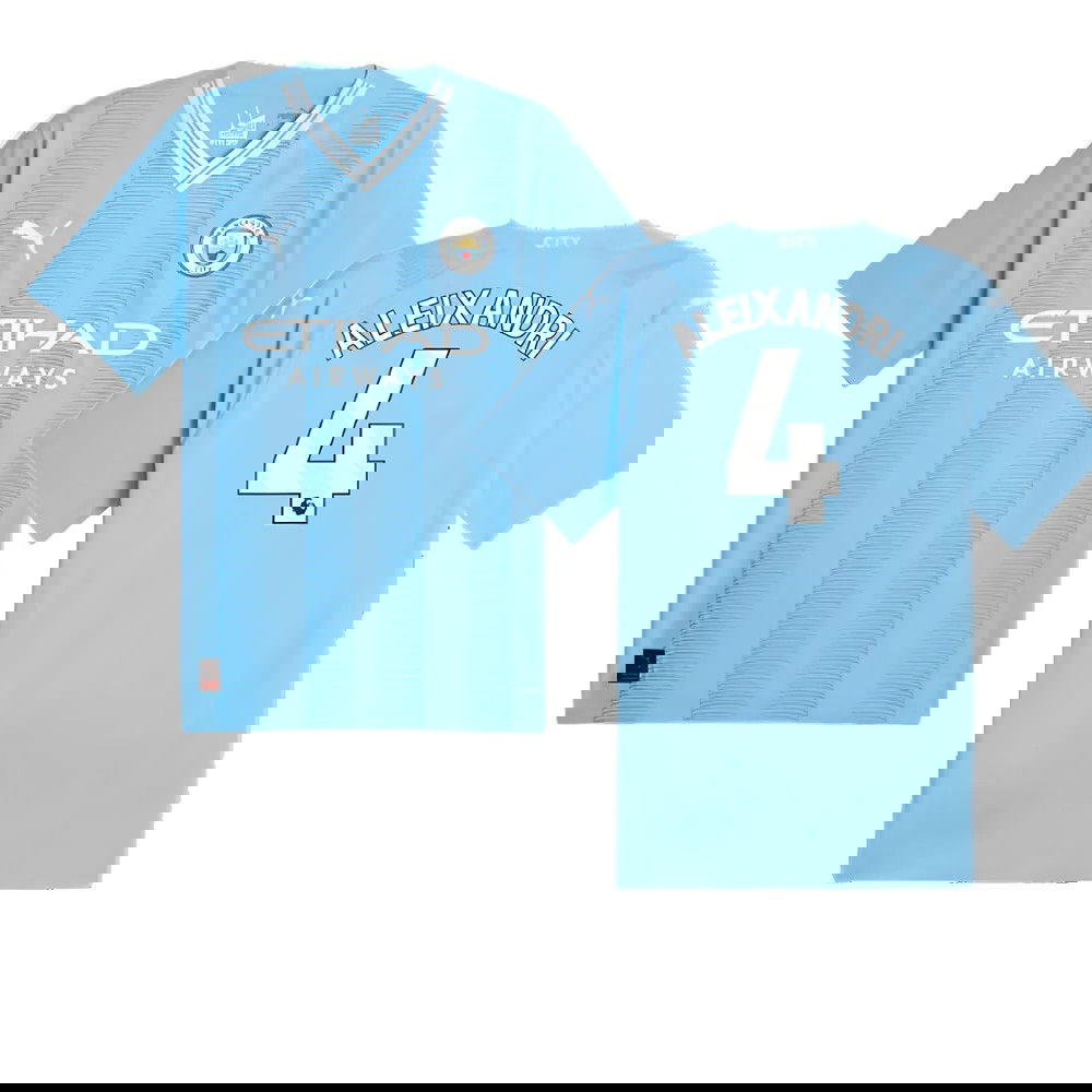 2023-2024 Man City Authentic Home Shirt (Aleixandri 4)