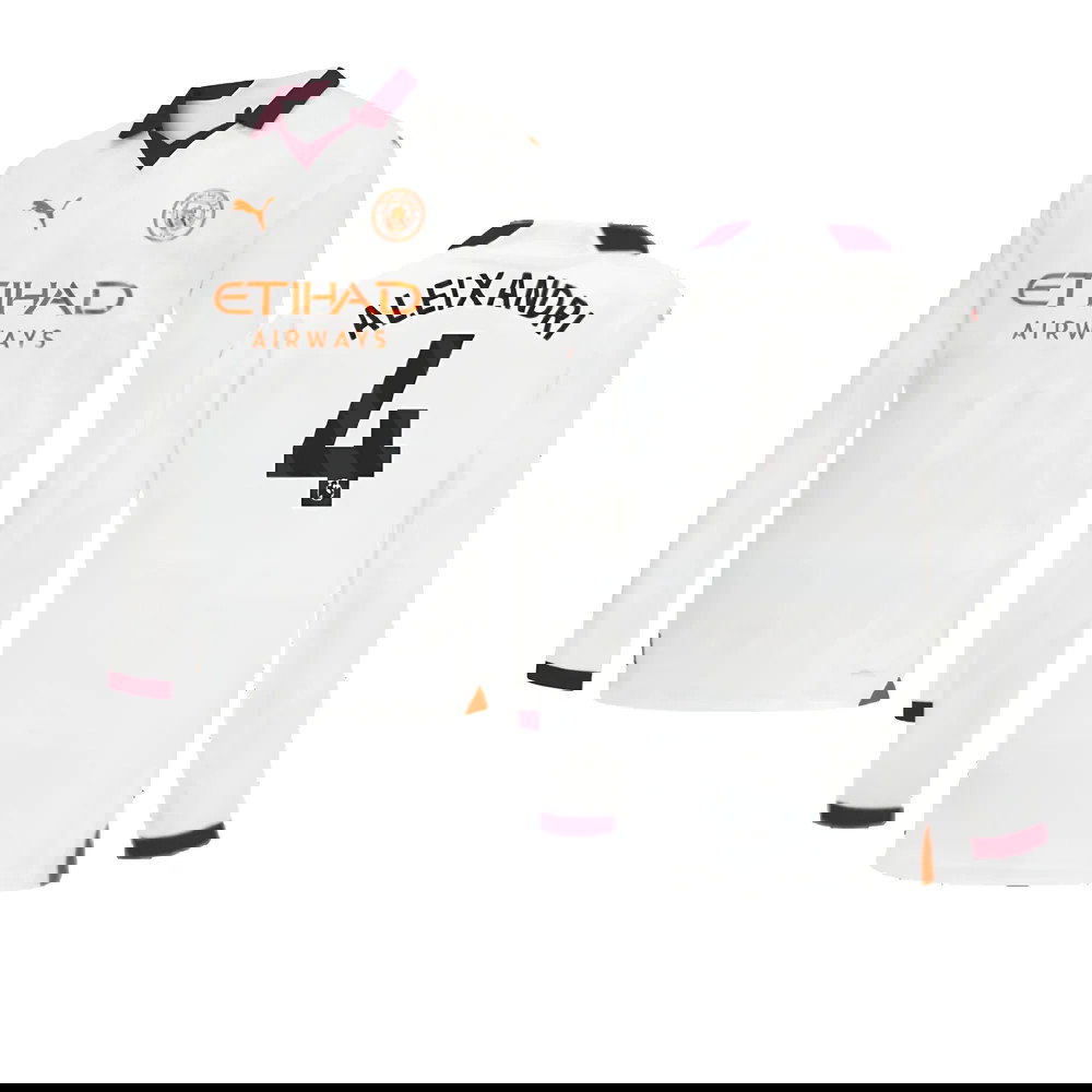 2023-2024 Man City Long Sleeve Away Shirt (Kids) (Aleixandri 4)