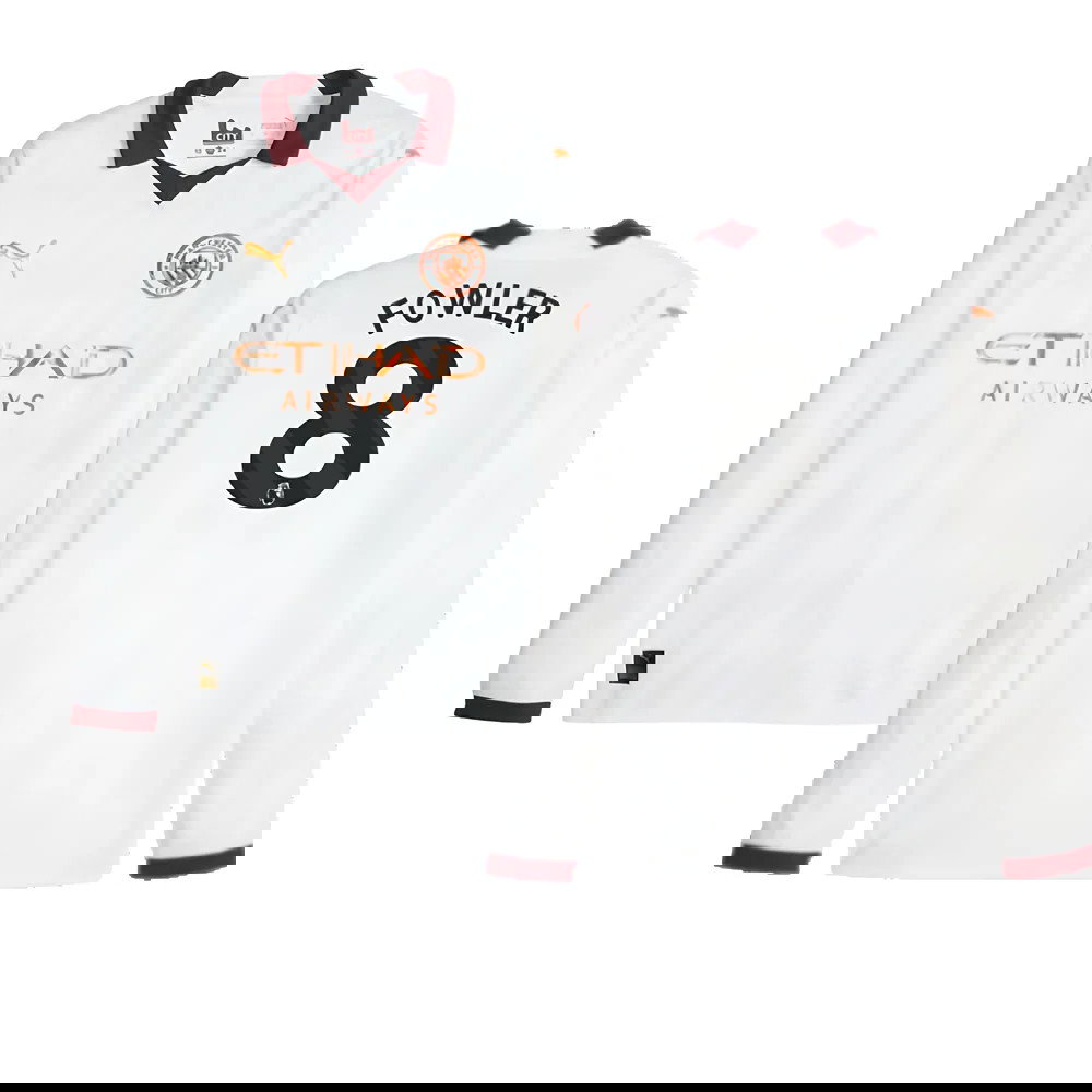 2023-2024 Man City Long Sleeve Away Shirt (Fowler 8)