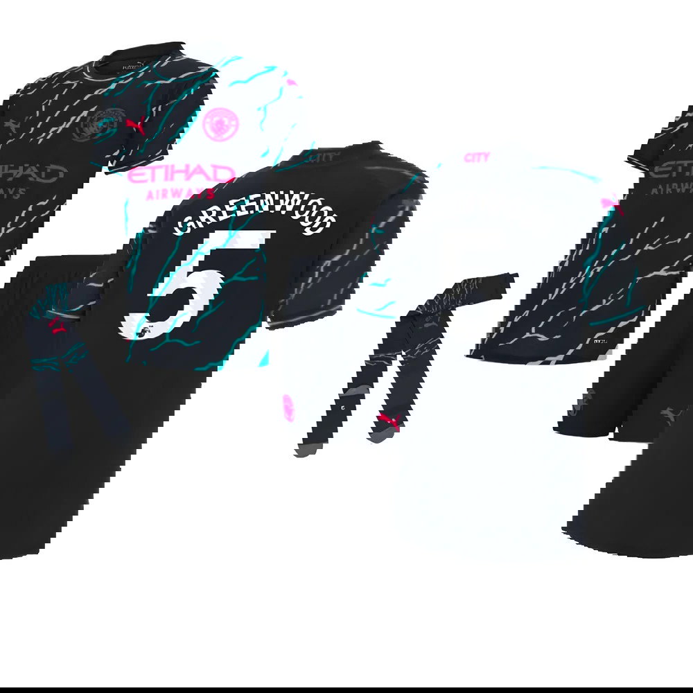 2023-2024 Man City Third Mini Kit (Greenwood 5)