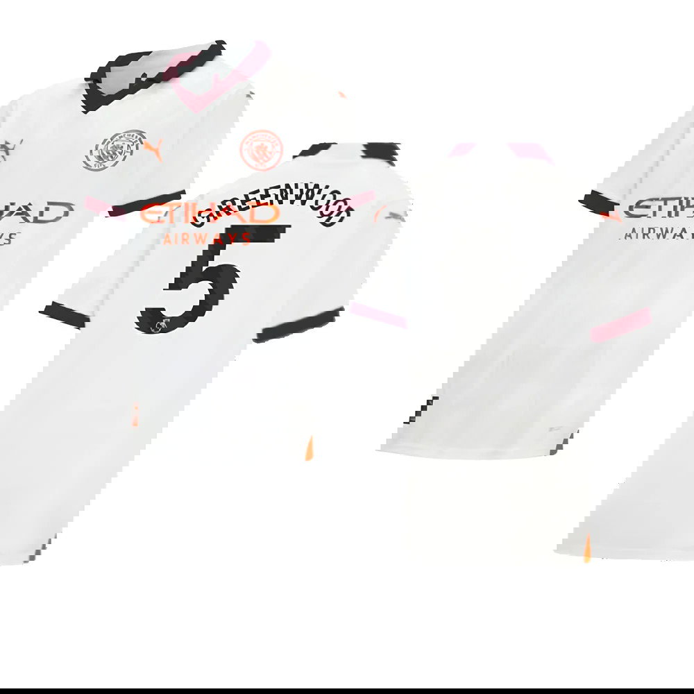 2023-2024 Man City Away Shirt (Kids) (Greenwood 5)