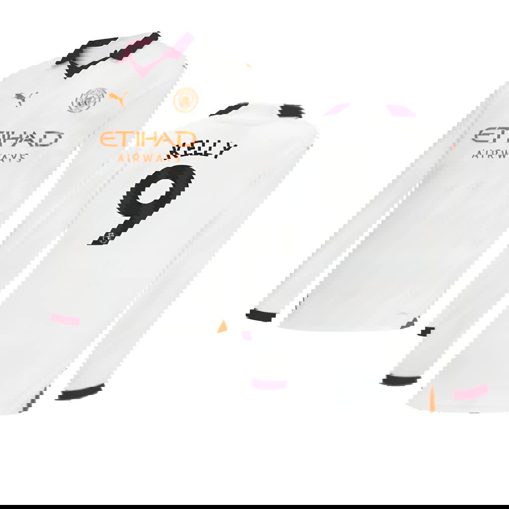 2023-2024 Man City Long Sleeve Away Shirt (Kids) (Kelly 9)