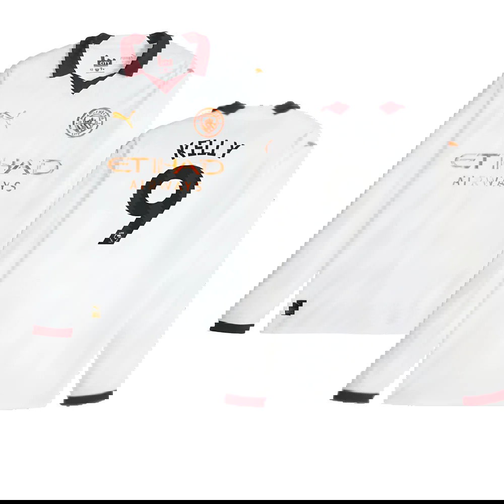 2023-2024 Man City Long Sleeve Away Shirt (Kelly 9)