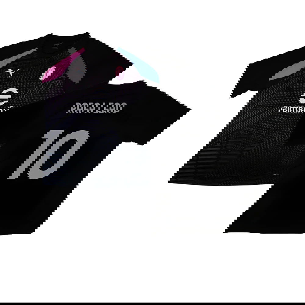 2023-2024 AC Milan Pre-Match Jersey (Black) (Rafa Leao 10)