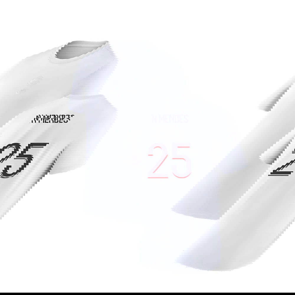 2023-2024 PSG Premium Essentials T-shirt (White) (N Mendes 25)