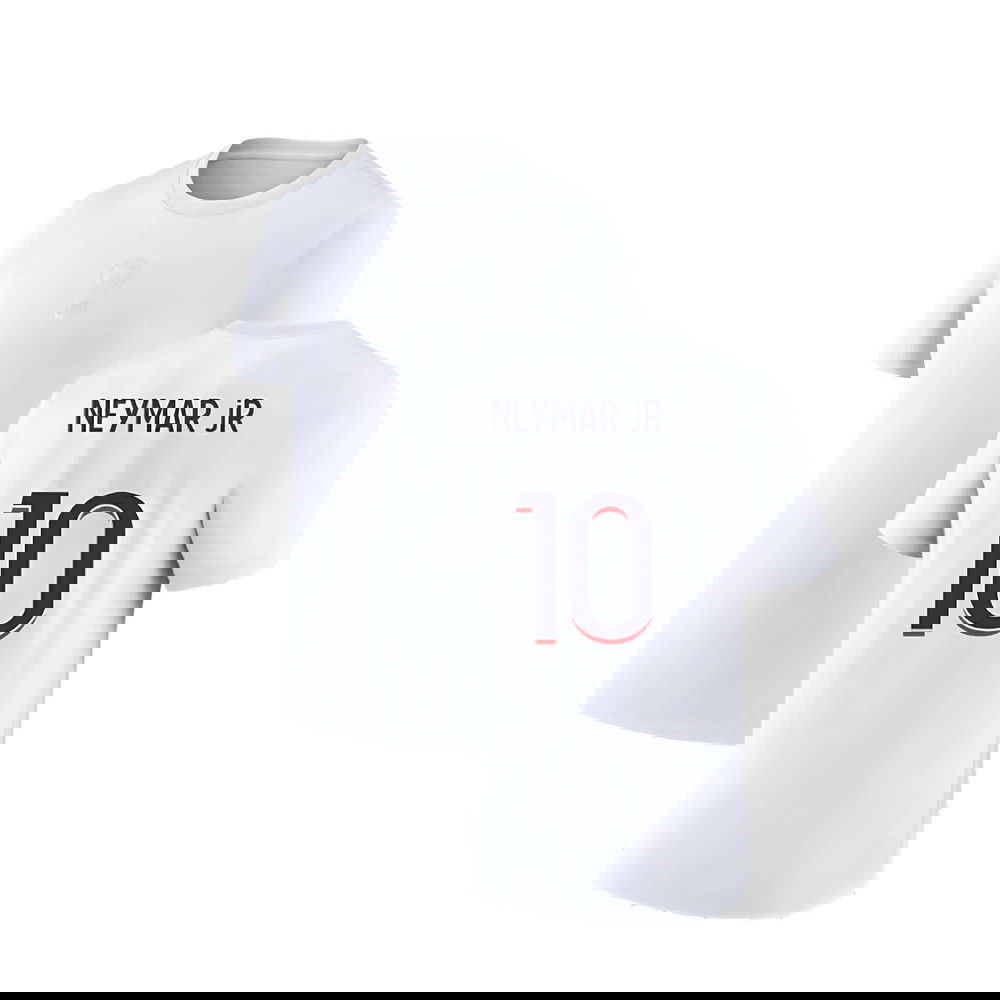 2023-2024 PSG Premium Essentials T-shirt (White) (Neymar JR 10)