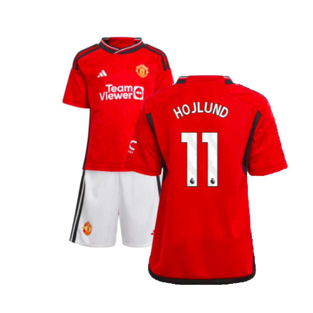 2023-2024 Man Utd Home Mini Kit (Hojlund 11)