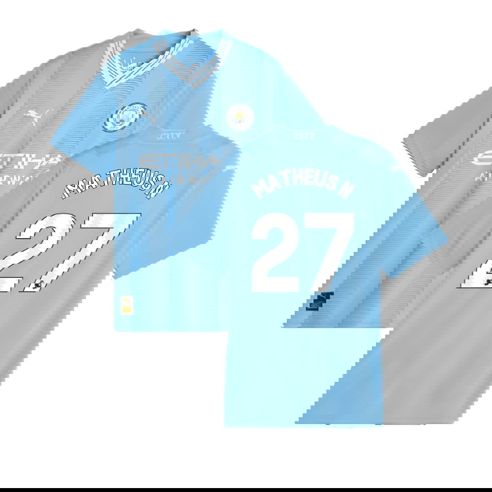 2023-2024 Man City Home Shirt (Kids) (Matheus N 27)