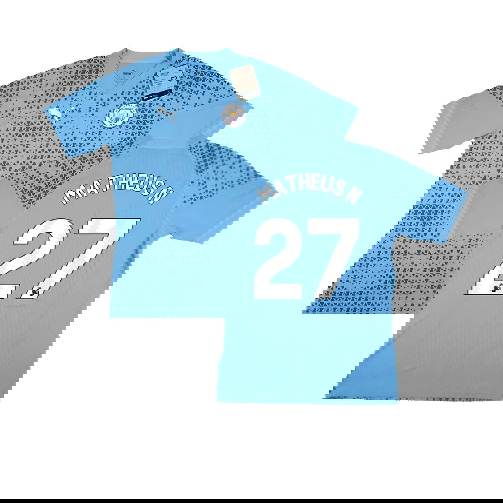 2023-2024 Man City Training Jersey Pro (Light Blue) (Matheus N 27)