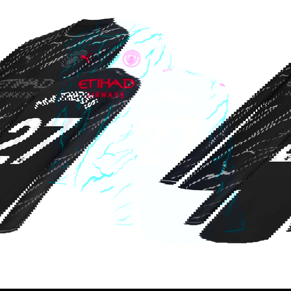 2023-2024 Man City Long Sleeve Third Shirt (Matheus N 27)