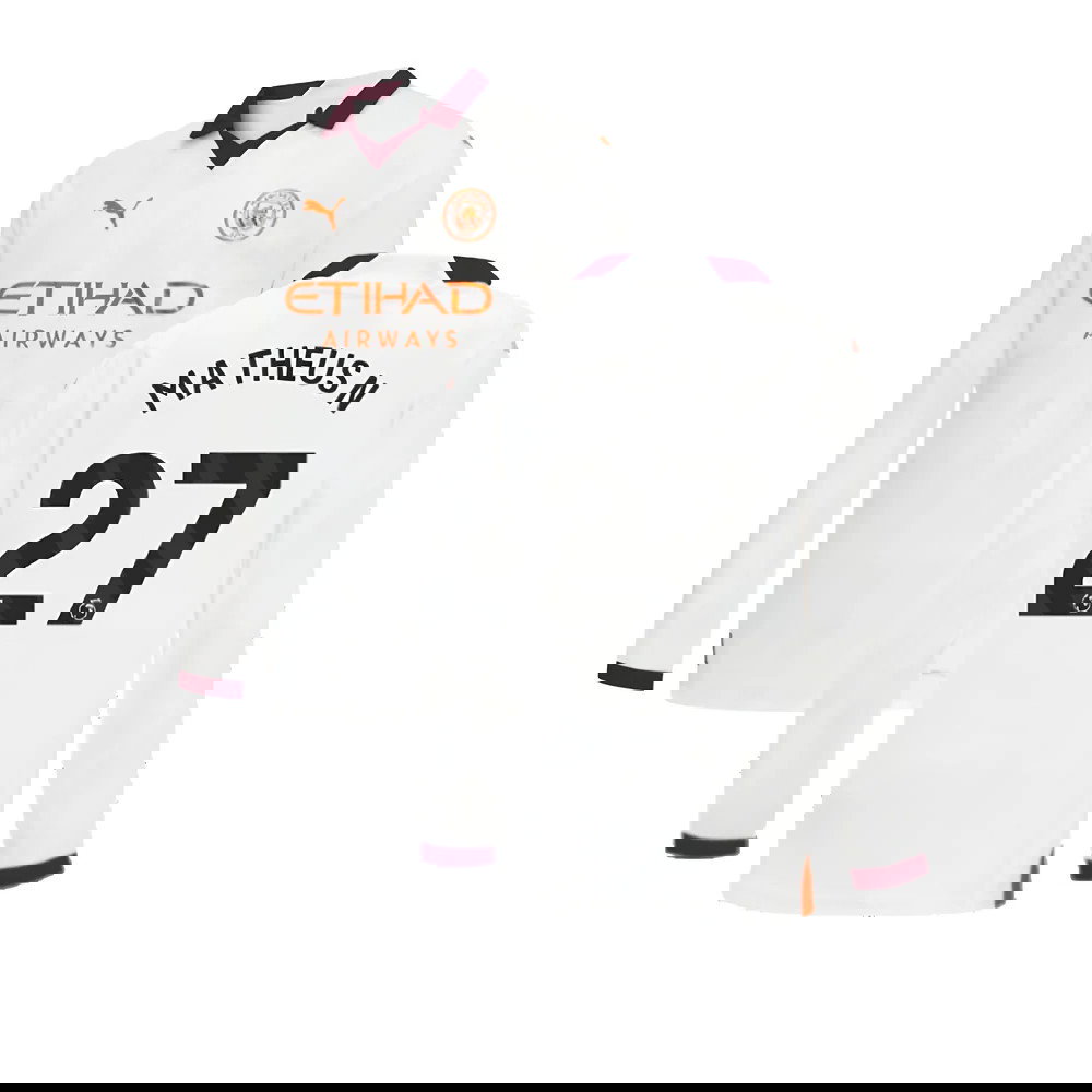 2023-2024 Man City Long Sleeve Away Shirt (Kids) (Matheus N 27)