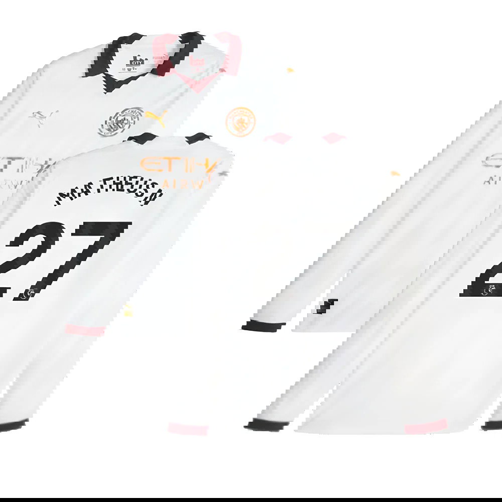 2023-2024 Man City Long Sleeve Away Shirt (Matheus N 27)