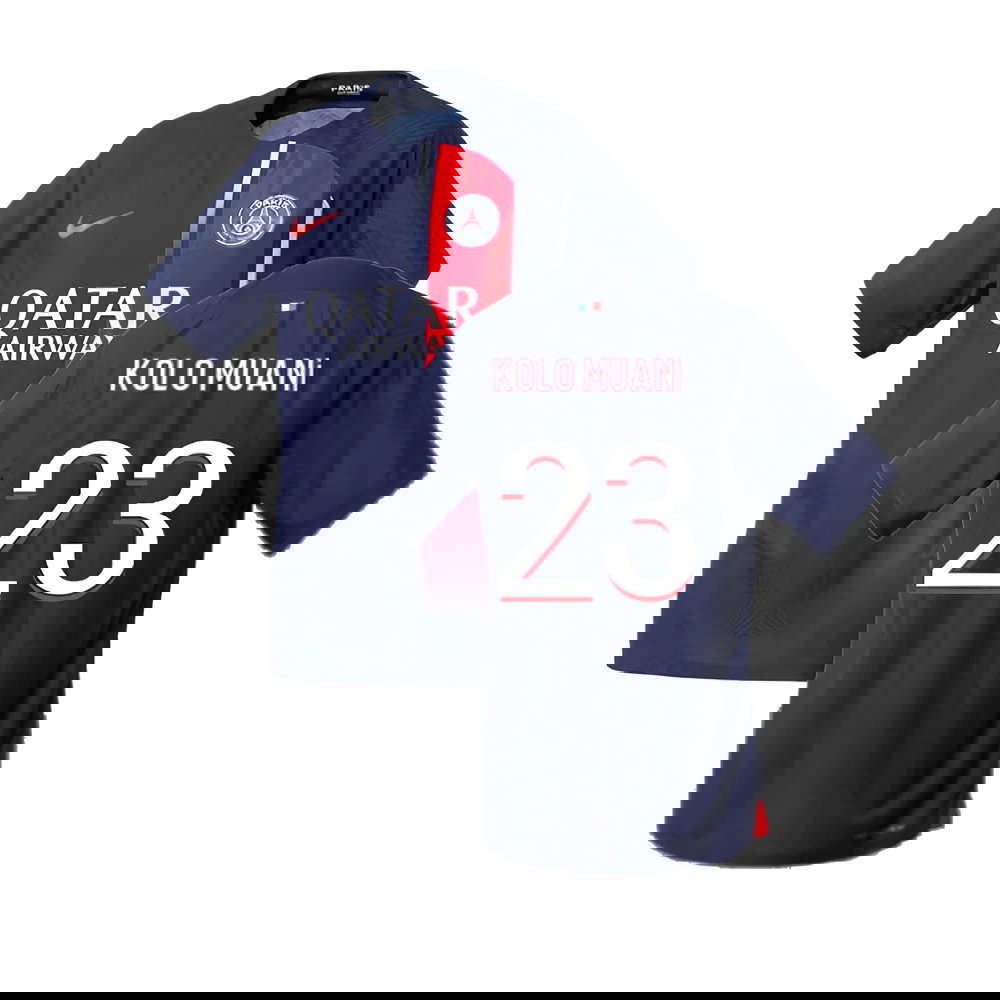 2023-2024 PSG Home Match Authentic Shirt (Kolo Muani 23)