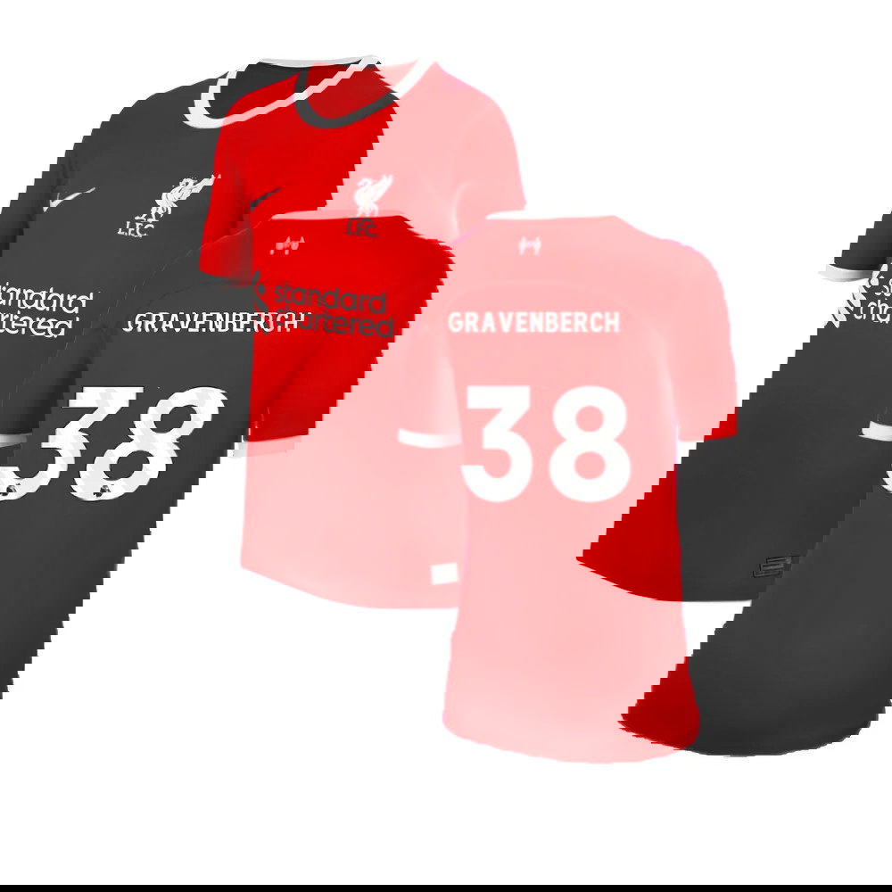 2023-2024 Liverpool Home Shirt (Kids) (Gravenberch 38)