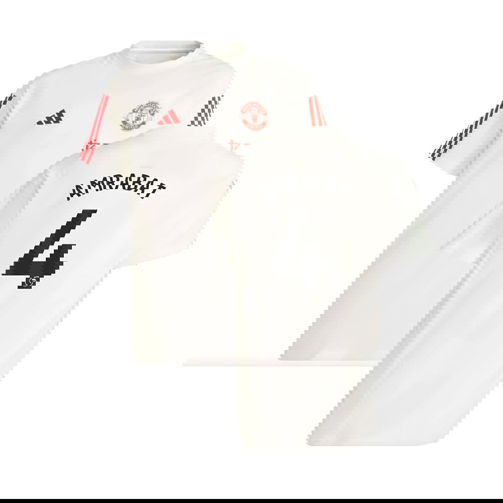 2023-2024 Man Utd Training Tee (White) - Kids (Amrabat 4)