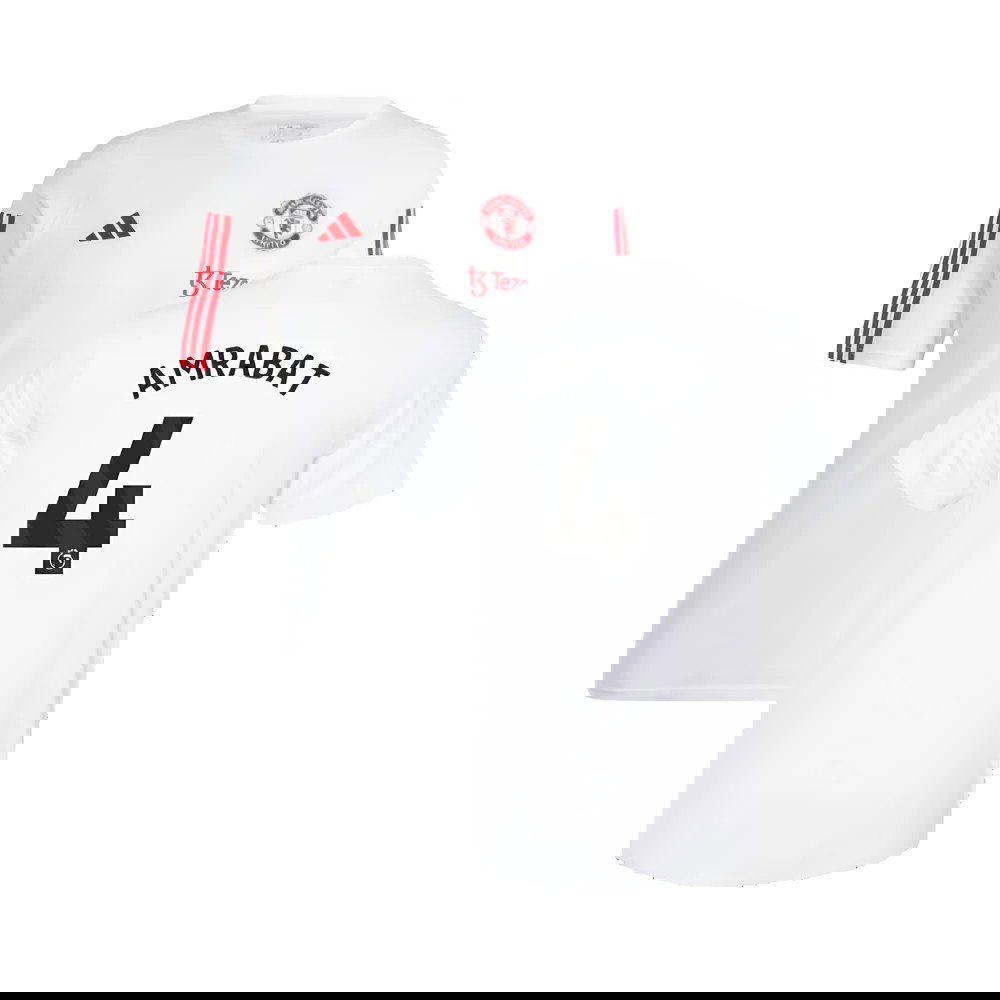 2023-2024 Man Utd Training Tee (White) (Amrabat 4)