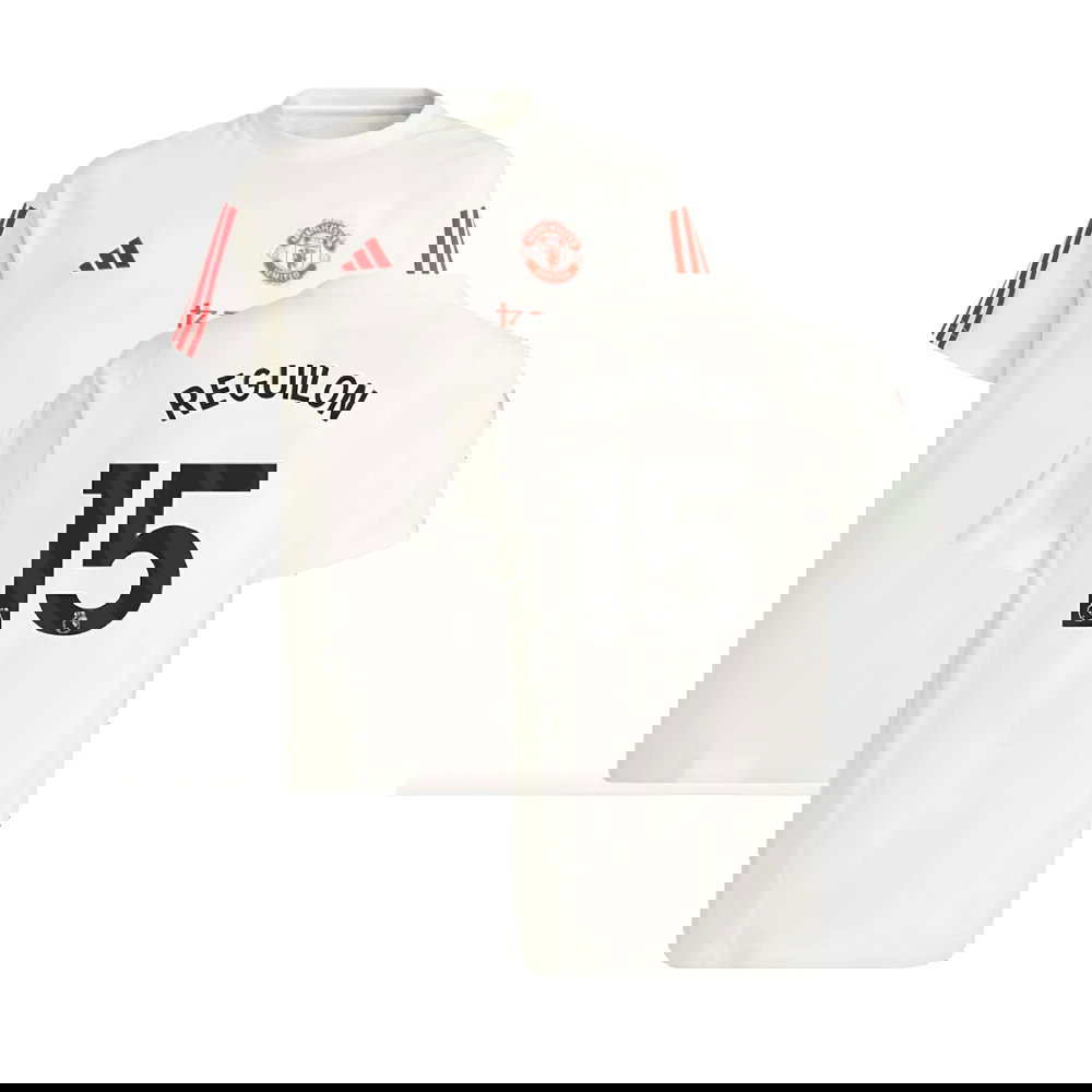 2023-2024 Man Utd Training Tee (White) - Kids (Reguilon 15)