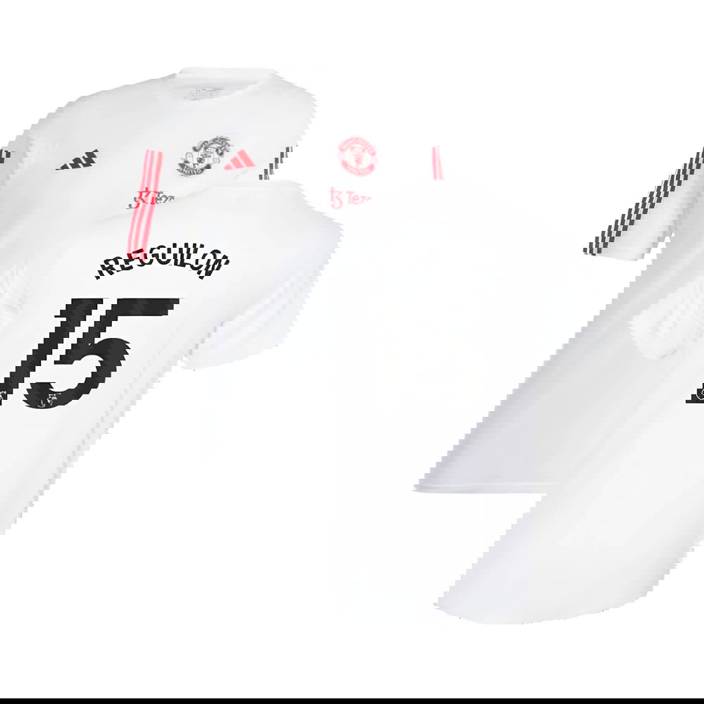 2023-2024 Man Utd Training Tee (White) (Reguilon 15)