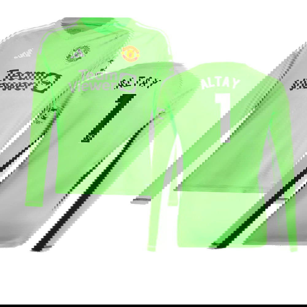 2023-2024 Man Utd Home Goalkeeper Shirt (Solar Green) - Kids (Altay 1)