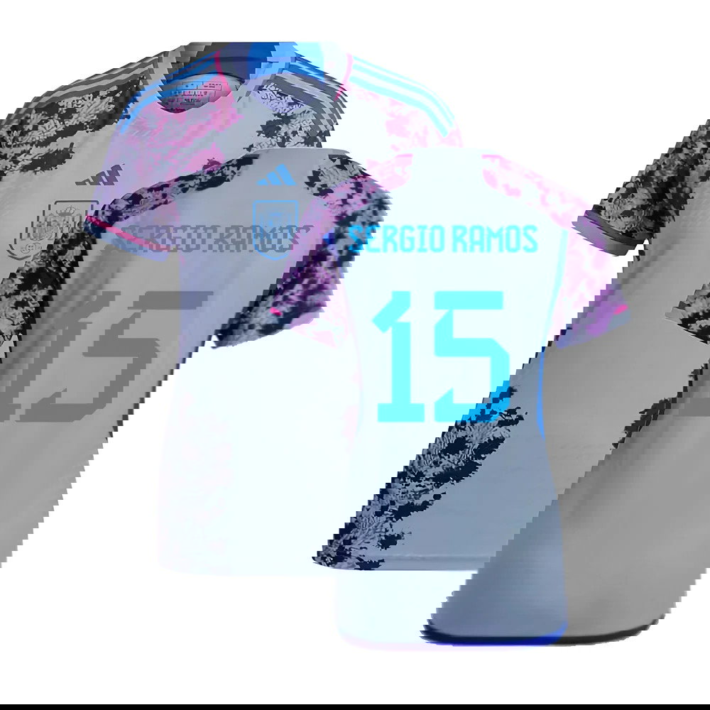 2023-2024 Spain Authentic Away Jersey - Ladies (Sergio Ramos 15)