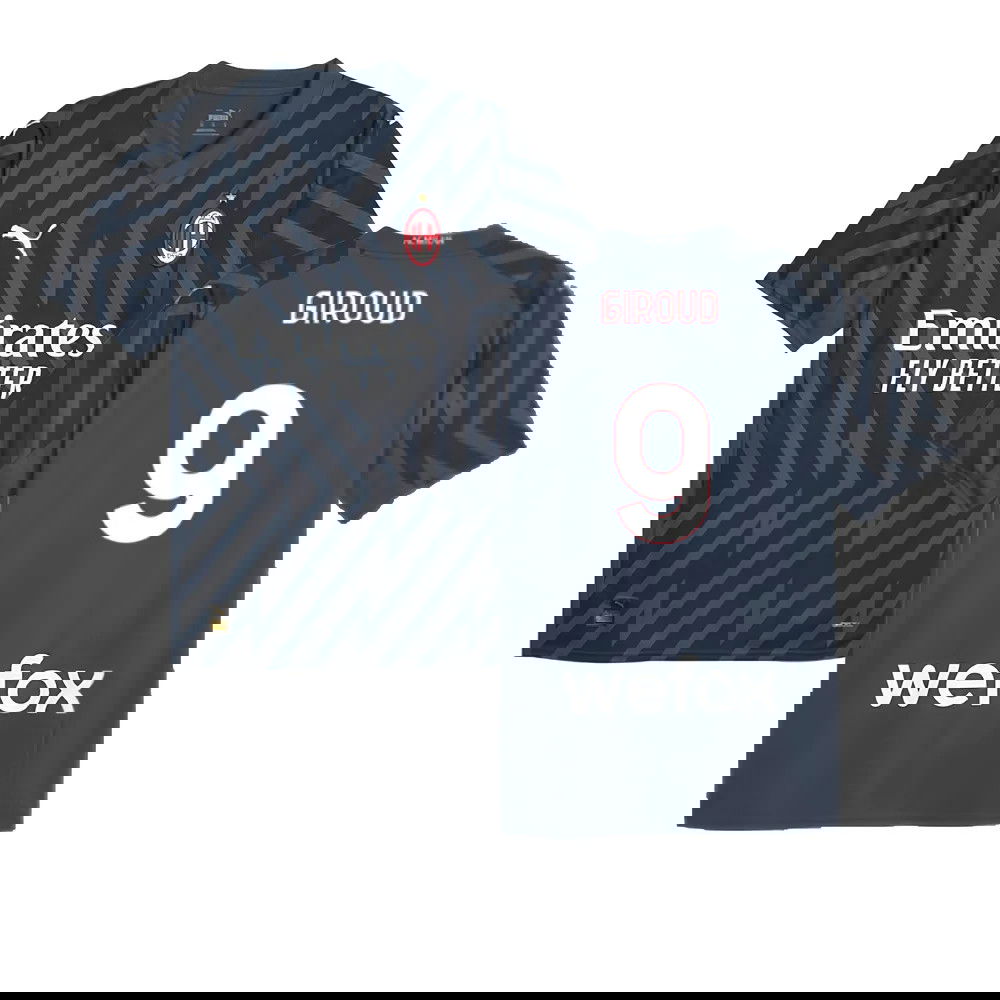 2023-2024 AC Milan Goalkeeper Home Shirt (Dark Night) (GIROUD 9)