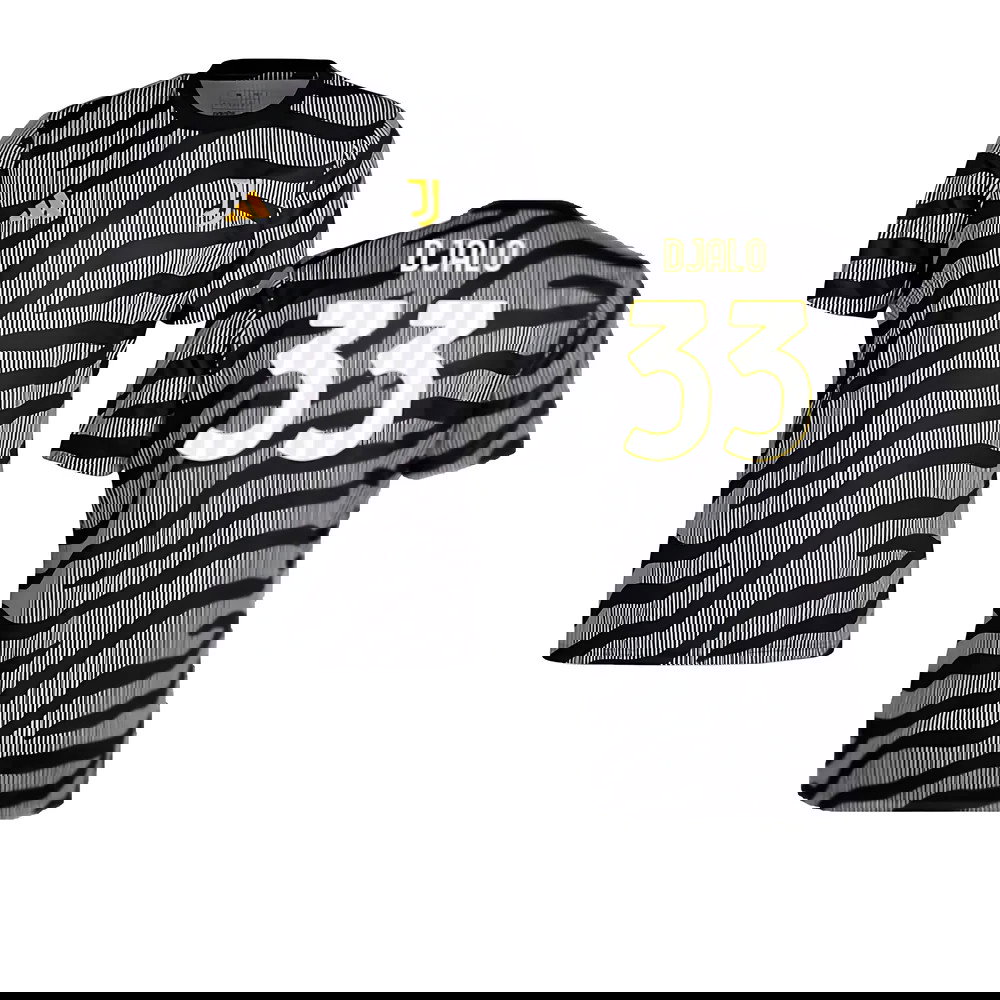2023-2024 Juventus Pre-Match Shirt (Black) (Djalo 33)