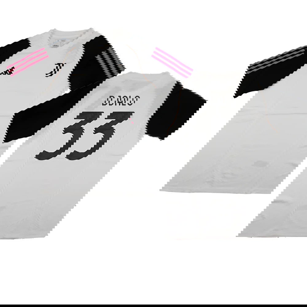 2023-2024 Juventus Cotton Tee (White) (Djalo 33)