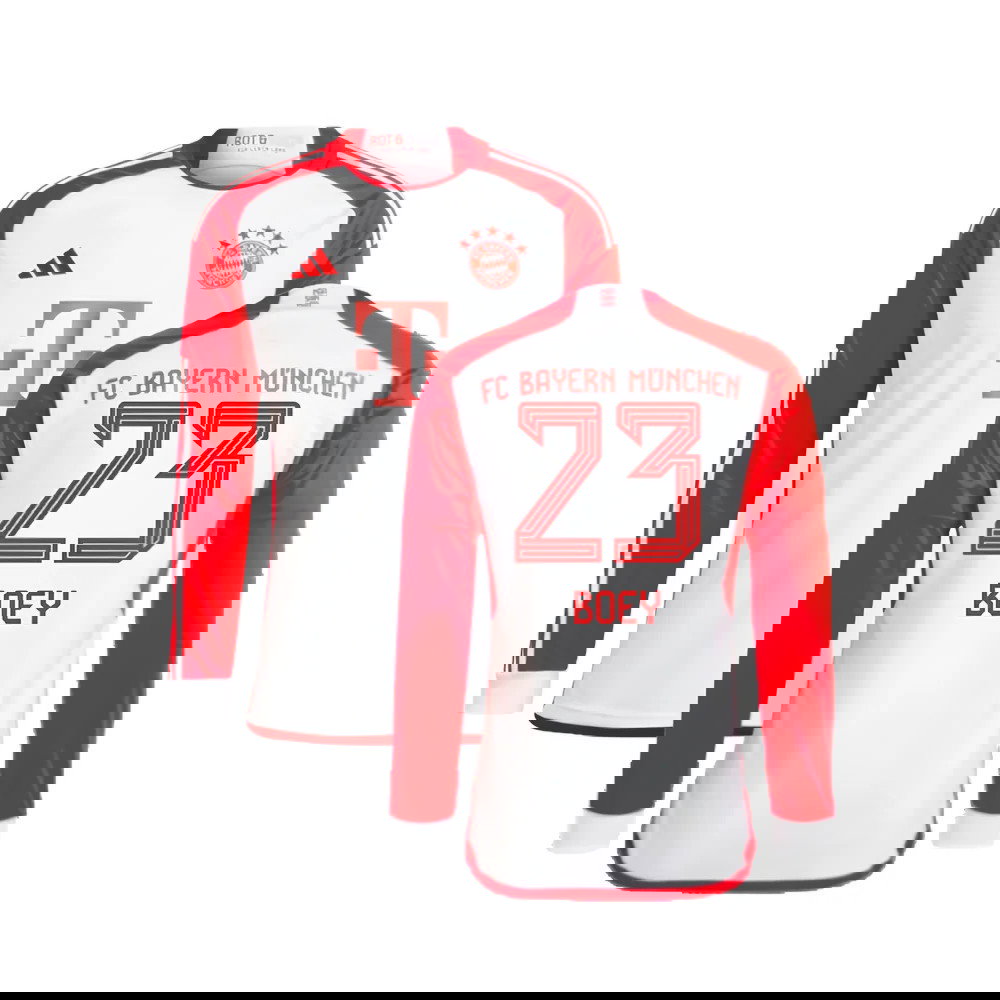 2023-2024 Bayern Munich Long Sleeve Home Shirt (Kids) (Boey 23)