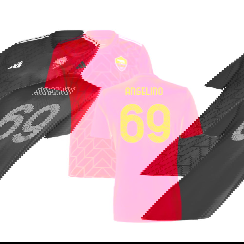 2023-2024 Roma Icon Pre-Match Shirt (Red) (Angelino 69)