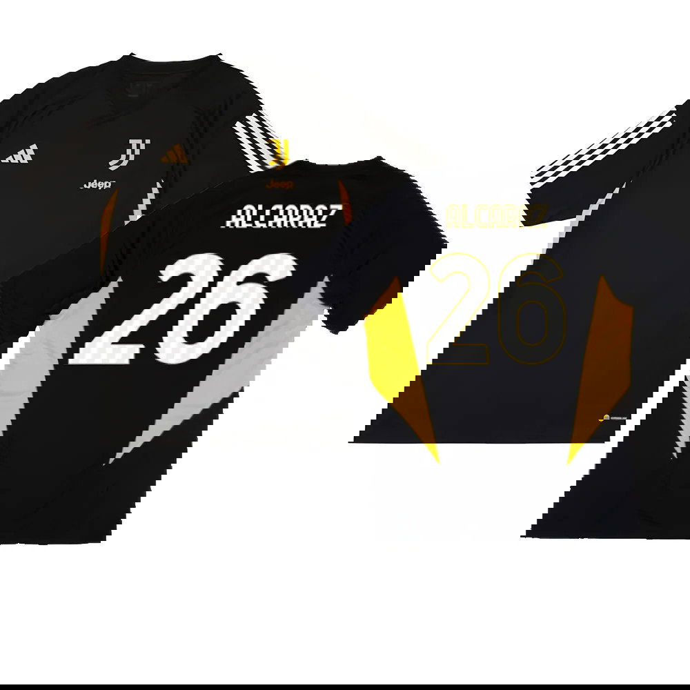 2023-2024 Juventus Training Shirt (Black) (Alcaraz 26)