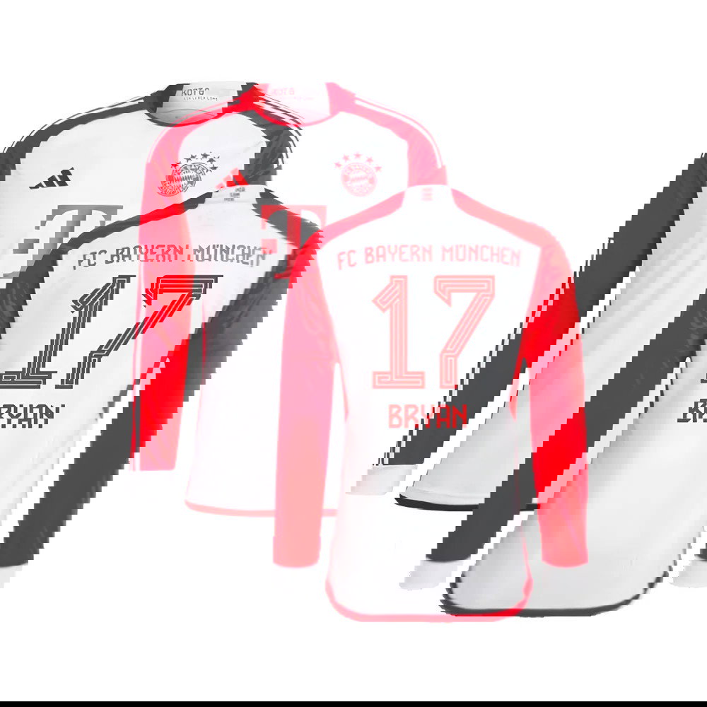 2023-2024 Bayern Munich Long Sleeve Home Shirt (Bryan 17)