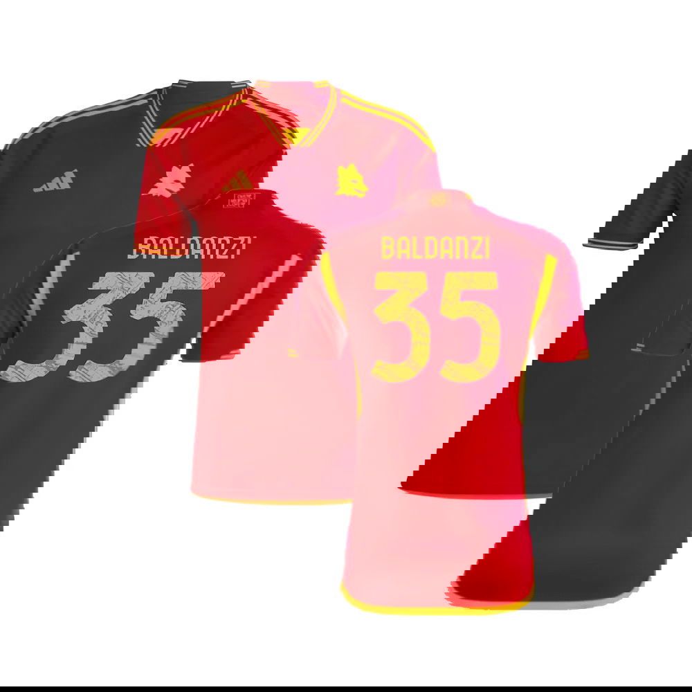 2023-2024 AS Roma Home Shirt (Baldanzi 35)