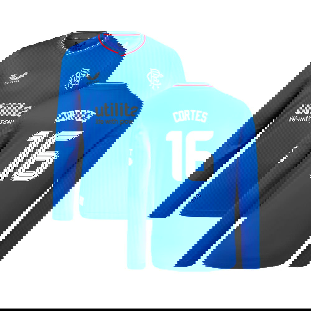 2023-2024 Rangers Long Sleeve Home Shirt (Kids) (Cortes 16)