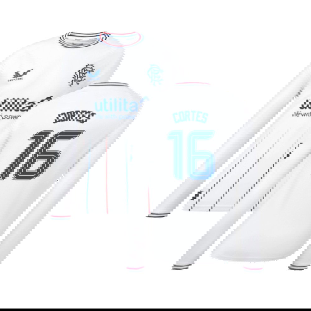 2023-2024 Rangers Away Long Sleeve Shirt (Kids) (Cortes 16)