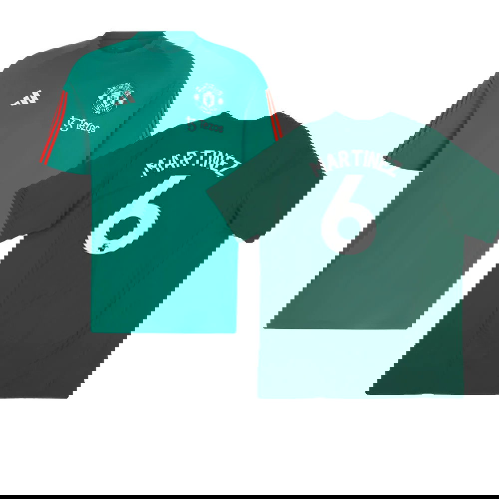 2023-2024 Man Utd Training Tee (Green) (Martinez 6)